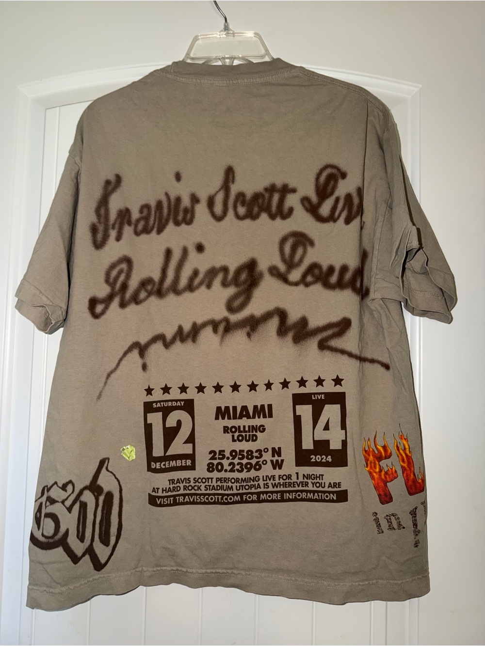 Travis Scott Cactus Jack rolling loud 2024 concert shirt